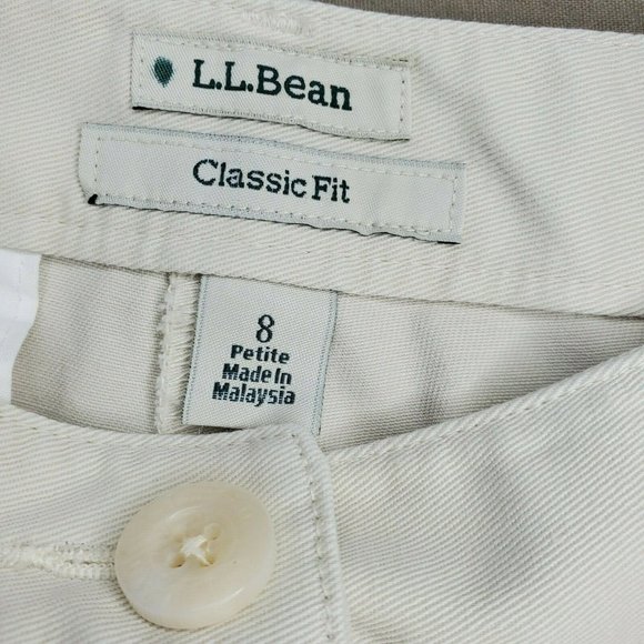 L.L. Bean Bayside Twill Heritage Stone Classic Fit 8P Straight Leg Women Pants - Picture 6 of 9